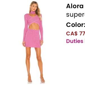 Alora Wrap Mini Dress in Pink